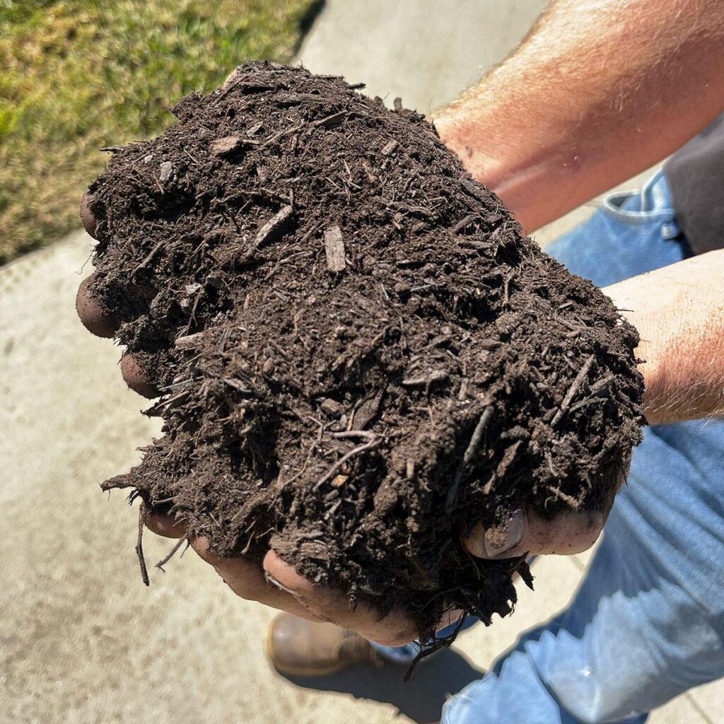 Organic compost produced at Wallace Farm