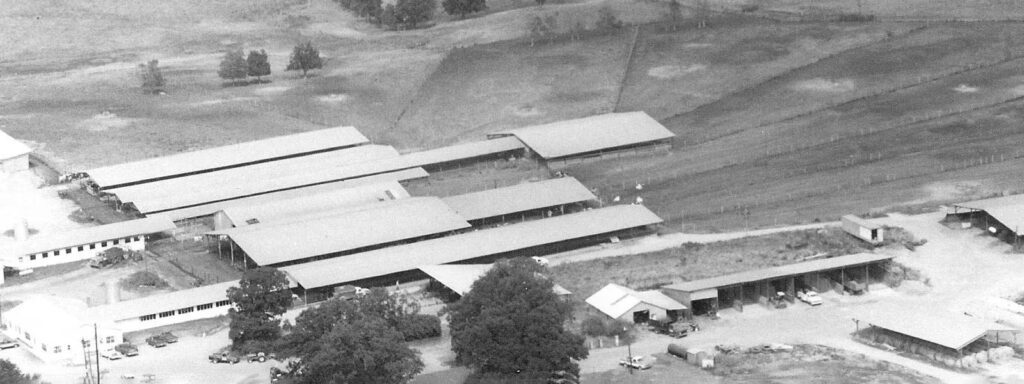 Aerial view of Wallace Farm operations